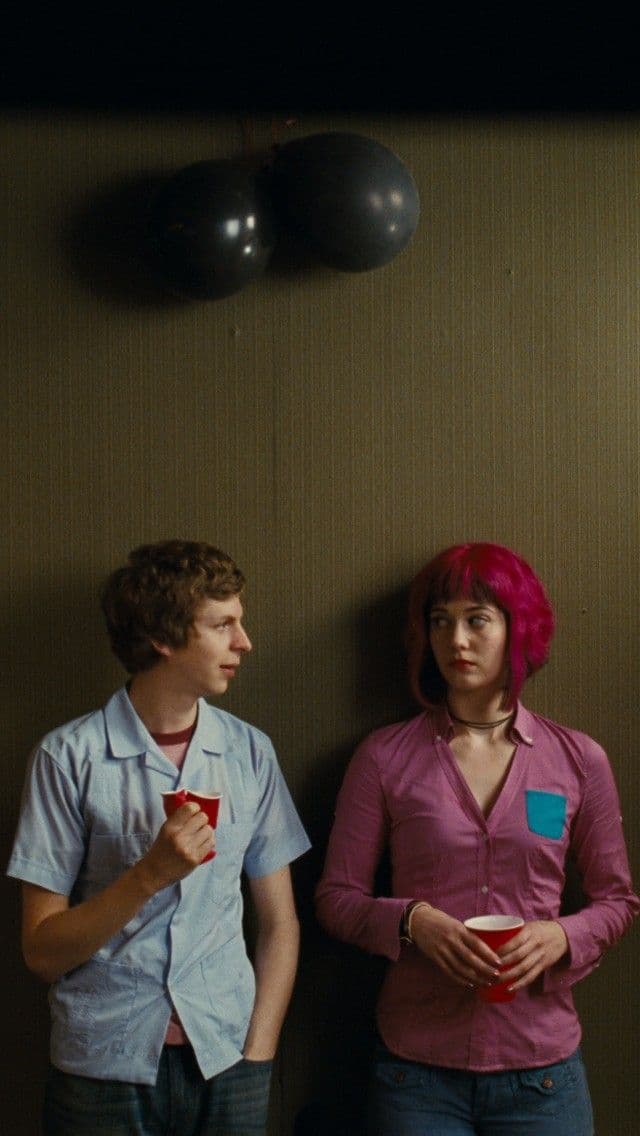 Scott Pilgrim and Ramona Flowers at a party